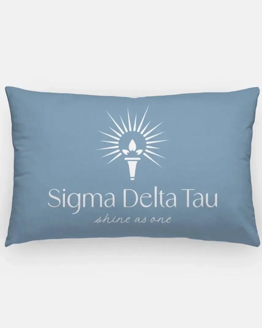 Sigma Delta Tau Lumbar Pillow Droplet Blue