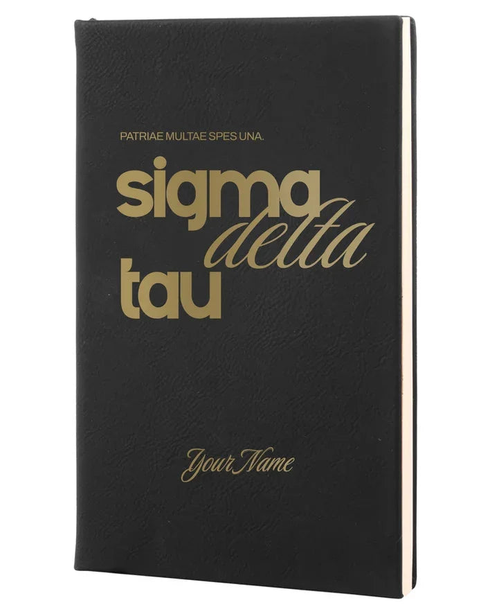Sigma Delta Tau Personalized Leatherette Notebook Journal