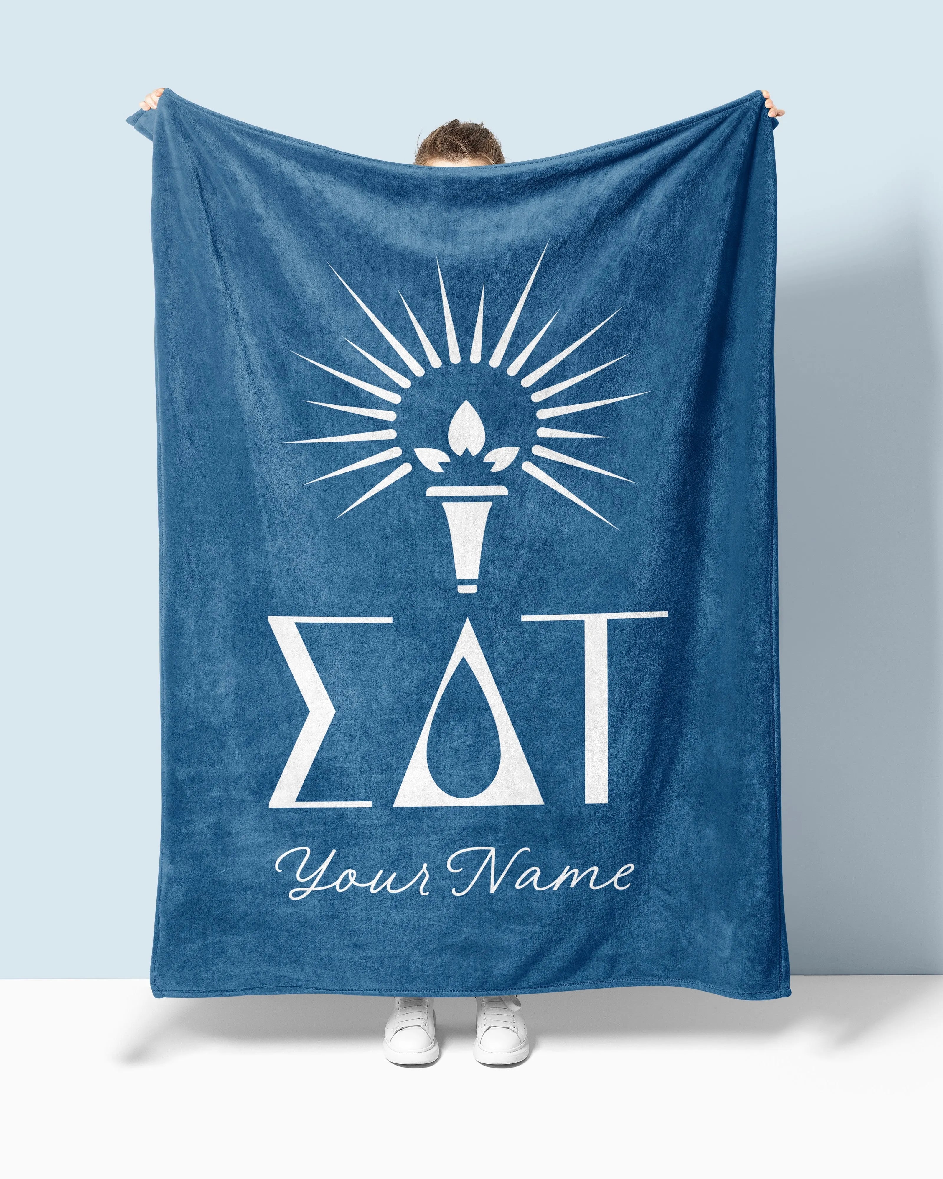 Personalized Sigma Delta Tau Blanket 60"x80" | Sig Delt Dorm Decor