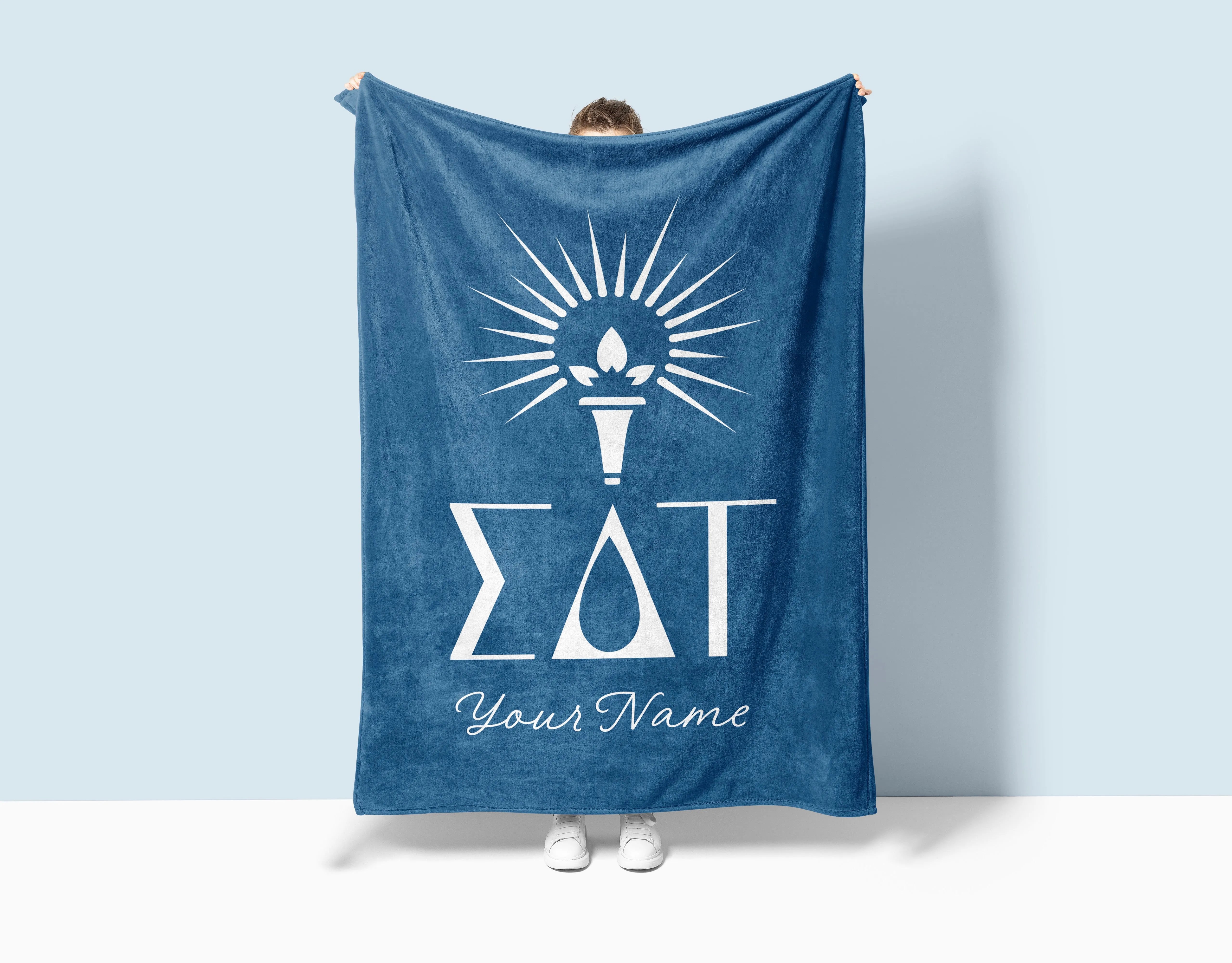 Personalized Sigma Delta Tau Blanket 60"x80" | Sig Delt Dorm Decor