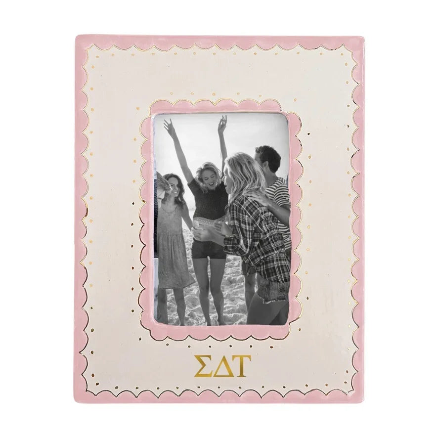 Sigma Delta Tau Scallop Picture Frame | Sig Delt Big Little Gifts