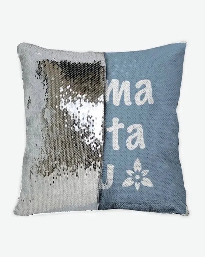 Sigma Delta Tau Sequin Pillow Cover Droplet Blue Pillow Covers