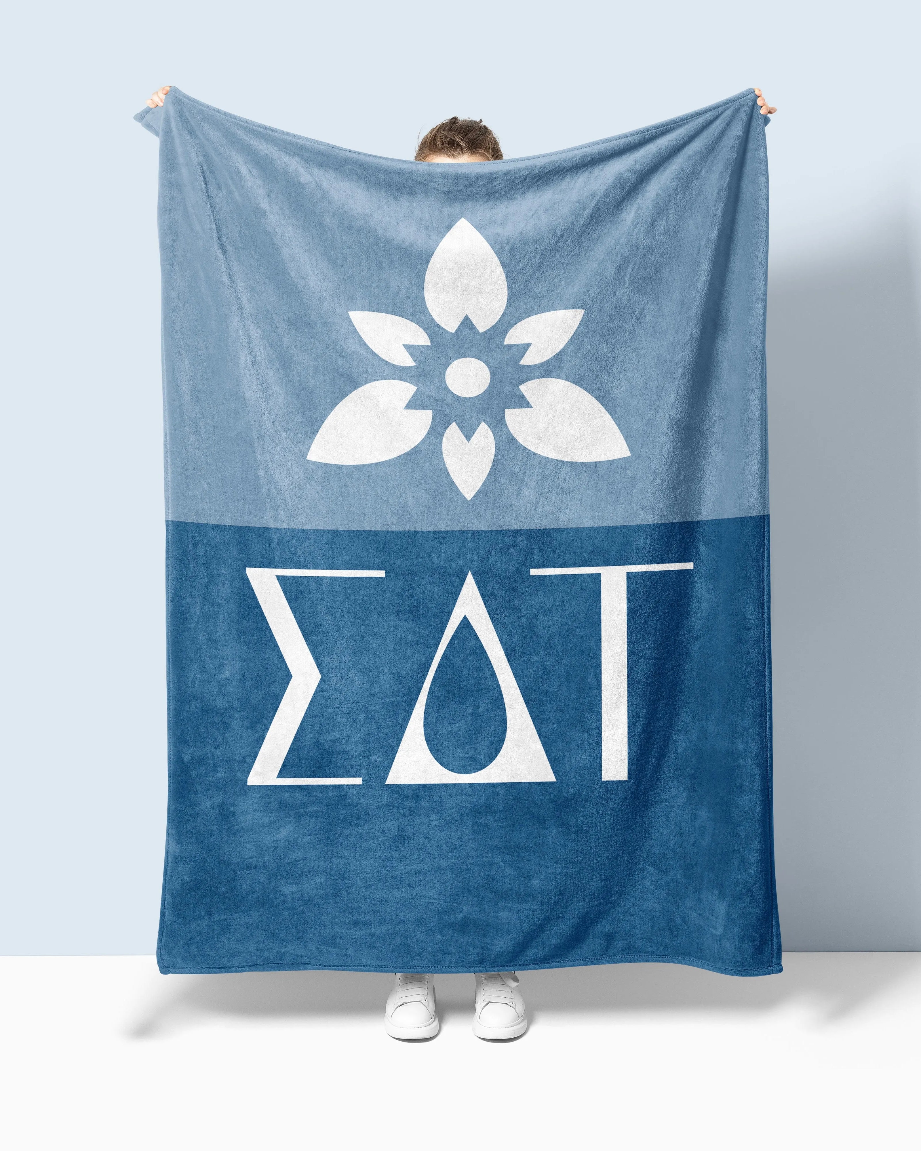 Sigma Delta Tau Blanket - Color Block 60"x80" | Custom Sig Delt Gifts