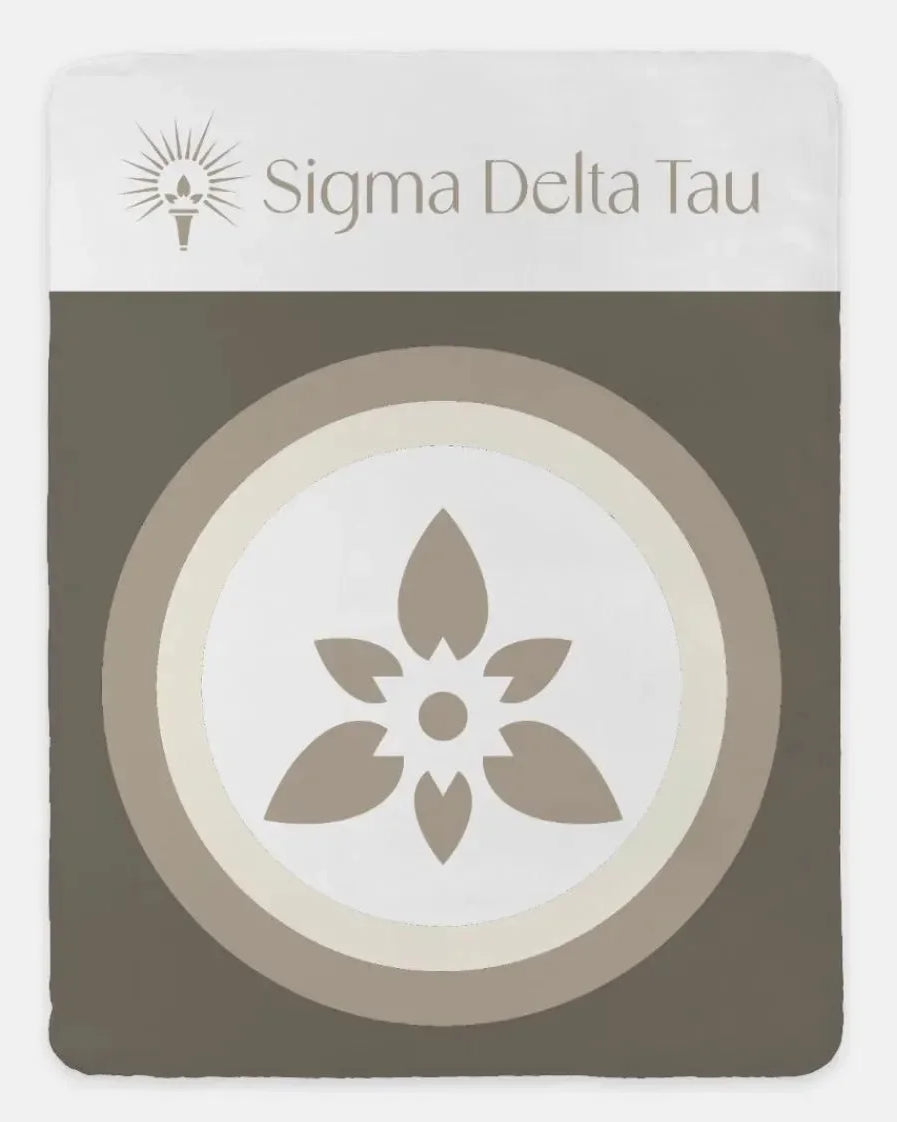 Sigma Delta Tau XL 60x80 Sherpa Throw Blanket - CAfe Wide Band
