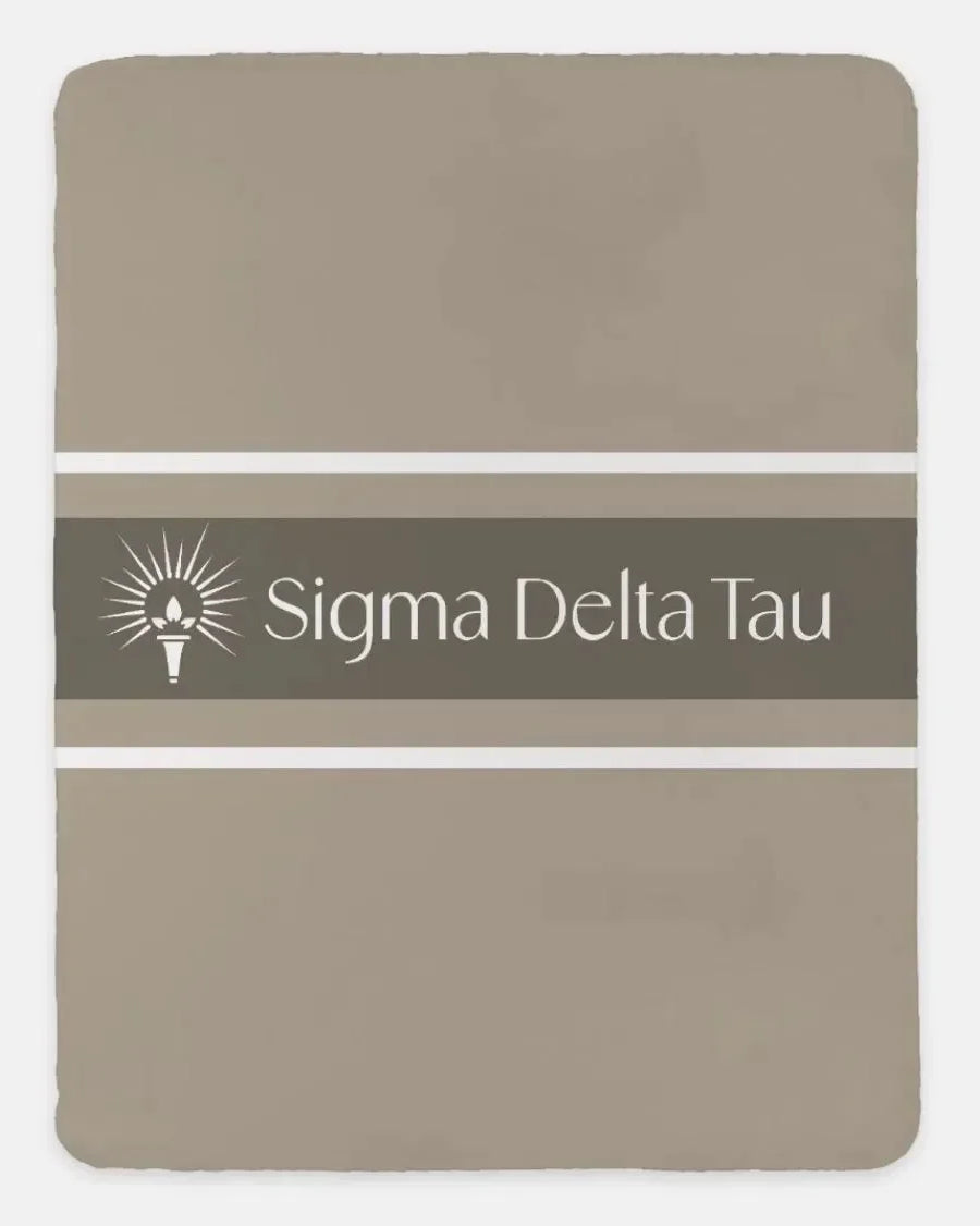 Sigma Delta Tau XL 60x80 Sherpa Throw Blanket - Traditional Cafe