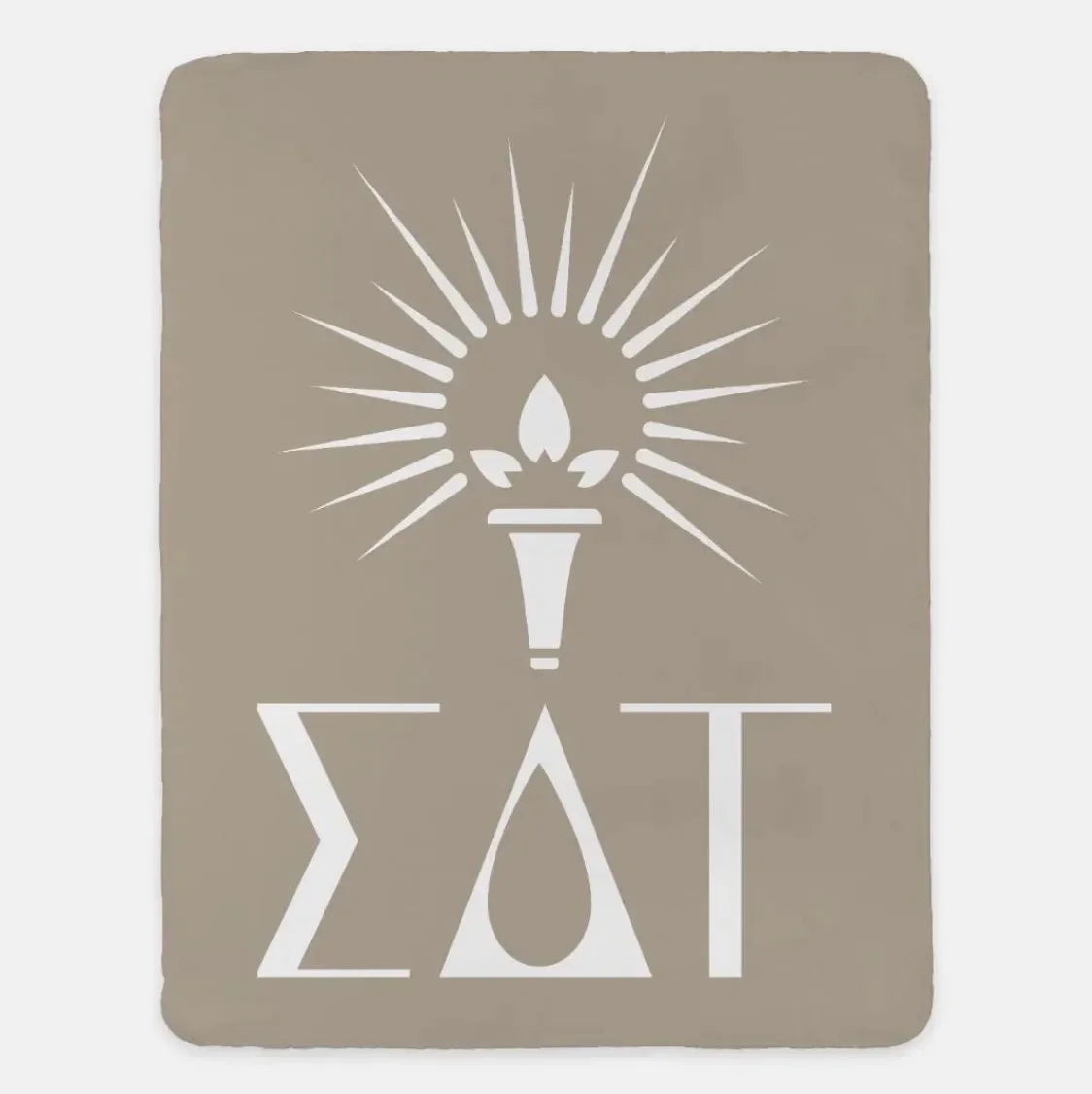 Sigma Delta Tau XL 60x80 Sherpa Throw Blanket Cafe Au Lait Throw Blankets