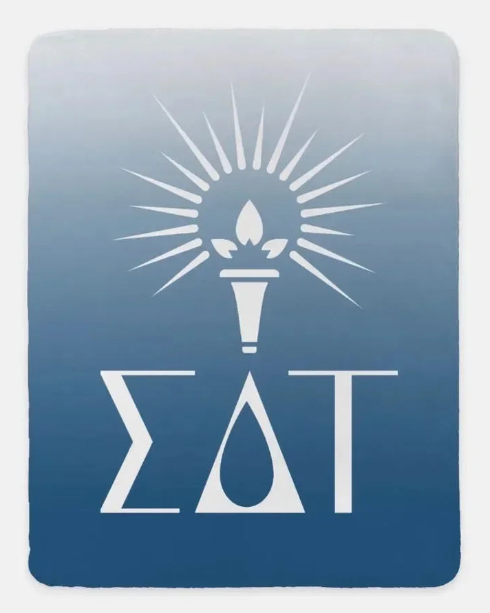 Sigma Delta Tau XL 60x80 Sherpa Throw Blanket - Gradient Throw Blankets