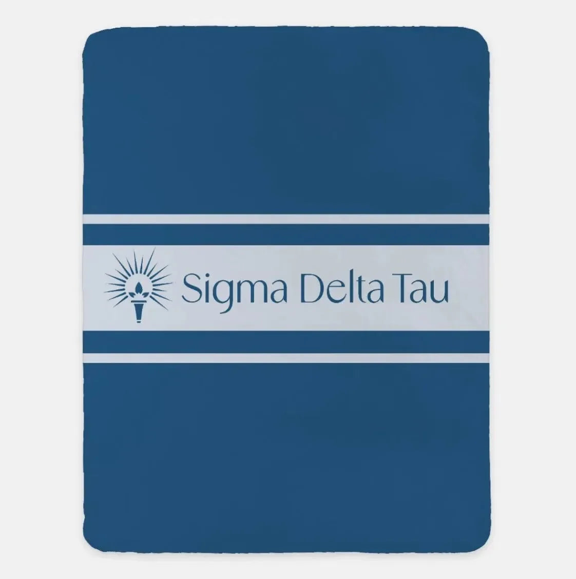 Sigma Delta Tau XL 60x80 Sherpa Throw Blanket - Traditional Old Blue