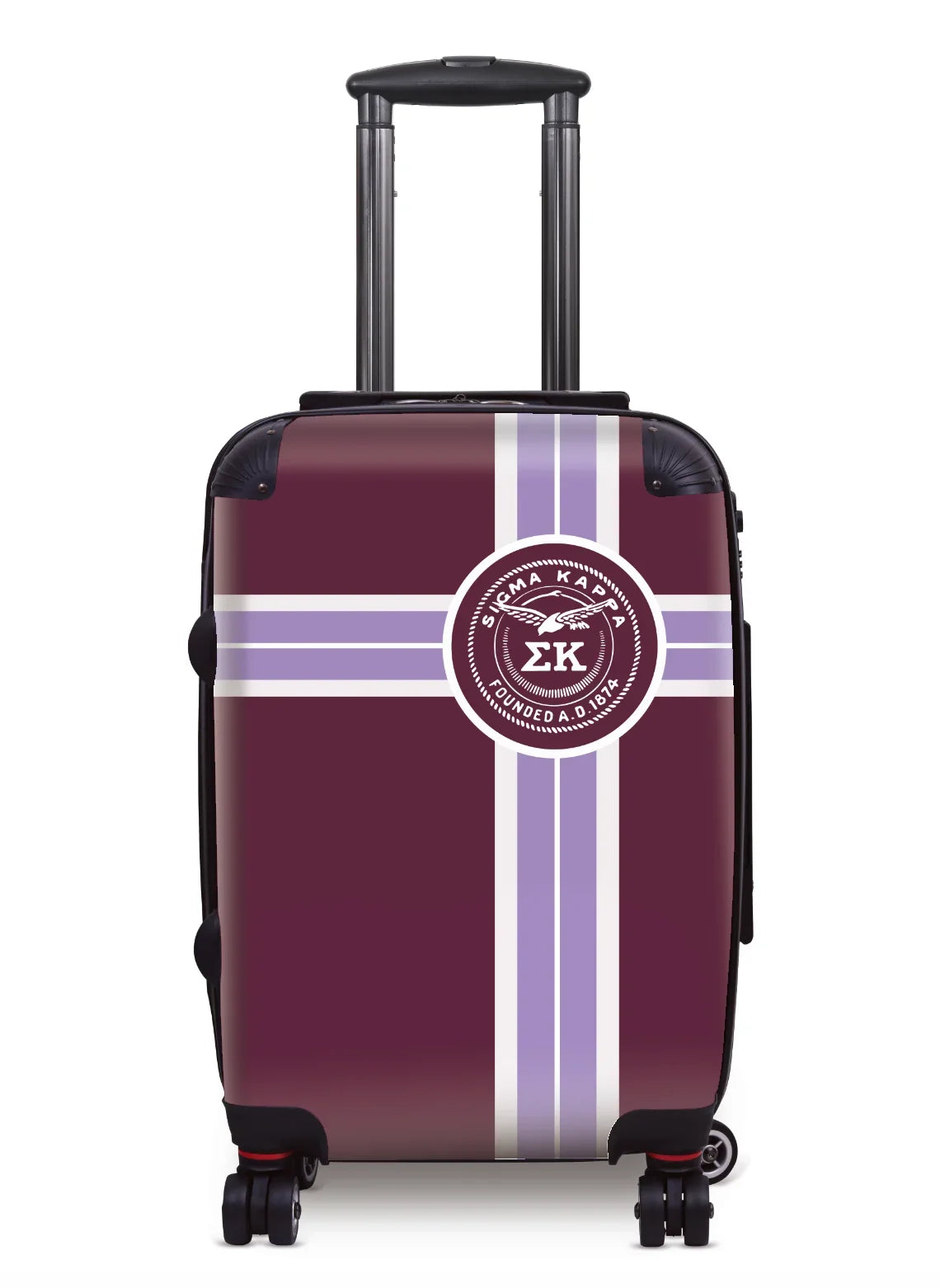 Sigma Kappa Carry-on Suitcase - Cross Stripe | Sig Kap Travel Gifts