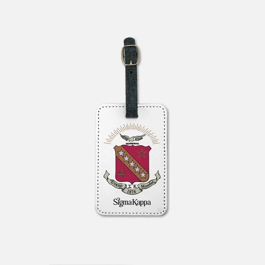 Sigma Kappa Coat of Arms Luggage Tag (Set of 2)