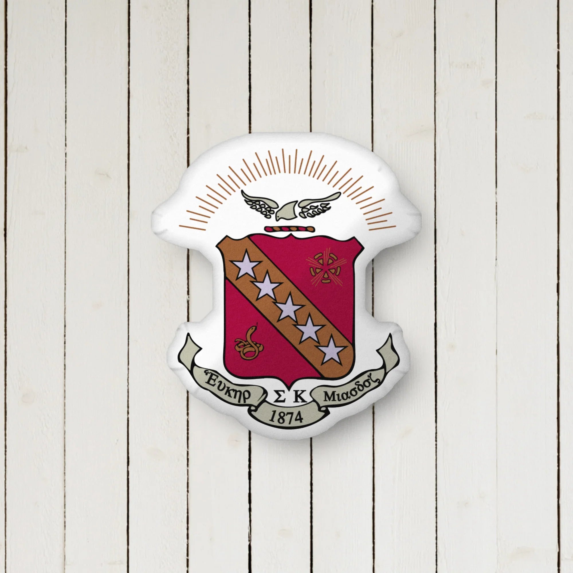 Sigma Kappa Crest Custom-Shape Throw Pillow.| Sig Kap Gifts