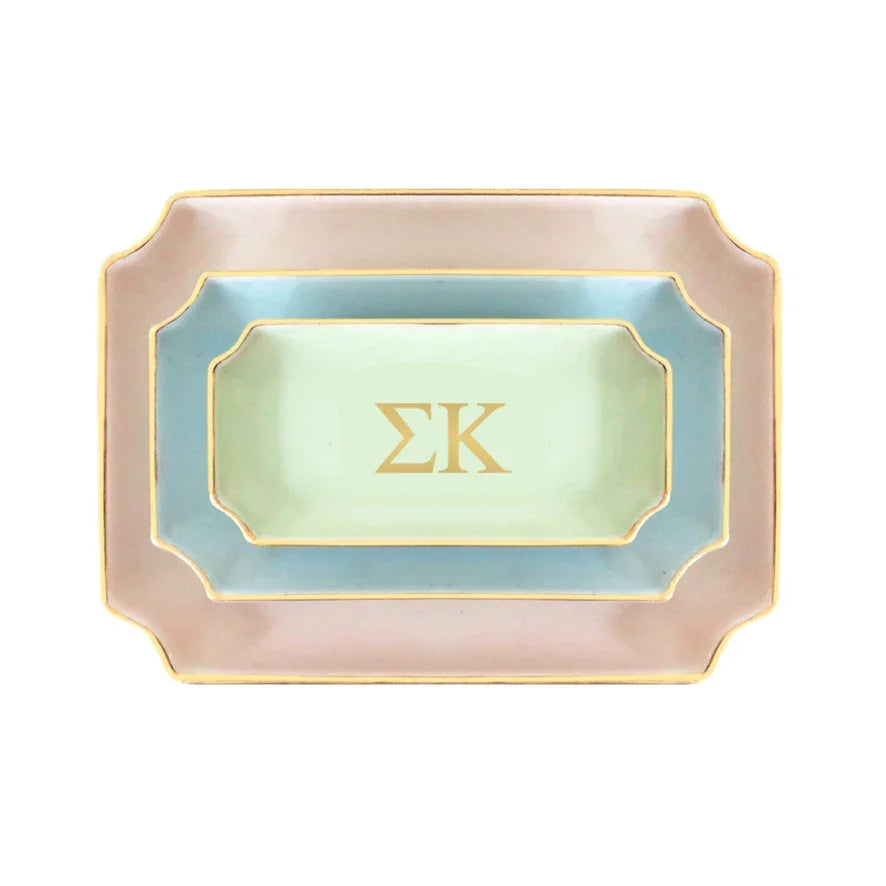 Sigma Kappa Gold Monogram Decorative Tray | Sig Kap Big Little Gifts