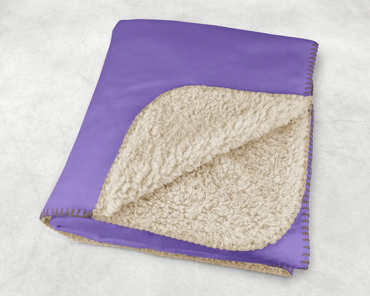 Sigma Kappa XL 60x80 Sherpa Throw Blanket 1874 Lavender