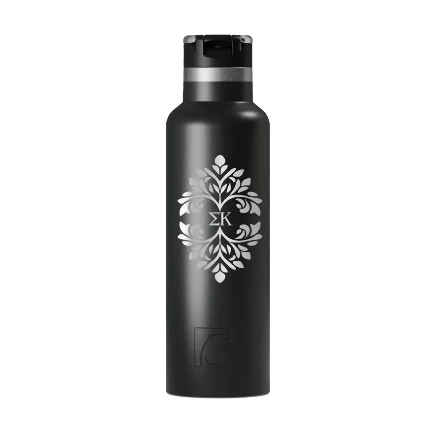 Sigma Kappa RTIC 20 oz Ceramic Lined Water Bottle Tumbler - Ornate