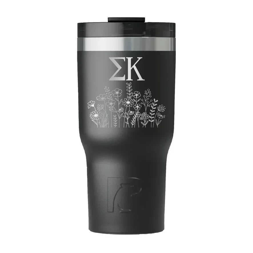 Sigma Kappa RTIC 20 oz Essential Ceramic Lined Tumbler - Wildflowers