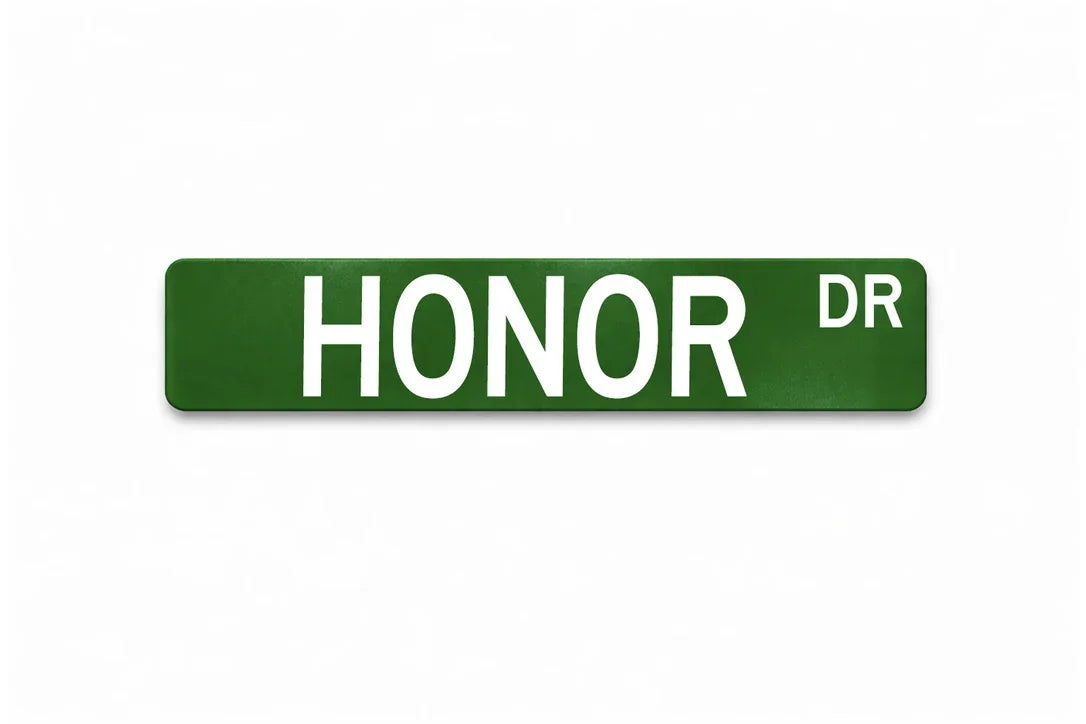 Sigma Nu Honor Metal Street Dorm Sign