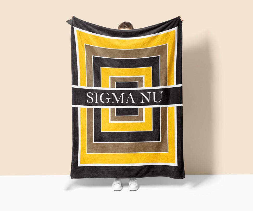 Sigma Nu XL 60x80 Sherpa Blanket XL 60x80 - Geo | Custom Sig Nu Gifts