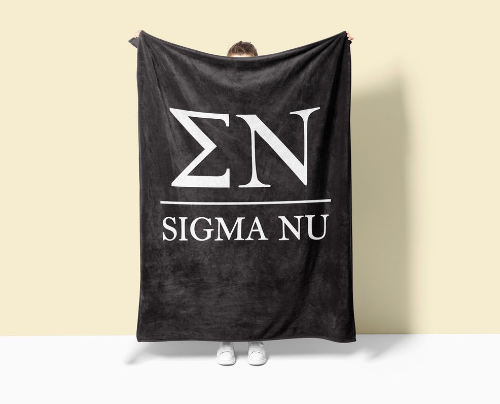 Sig Nu XL 60x80 Blanket - Greek Letters | Official Fraternity Merch