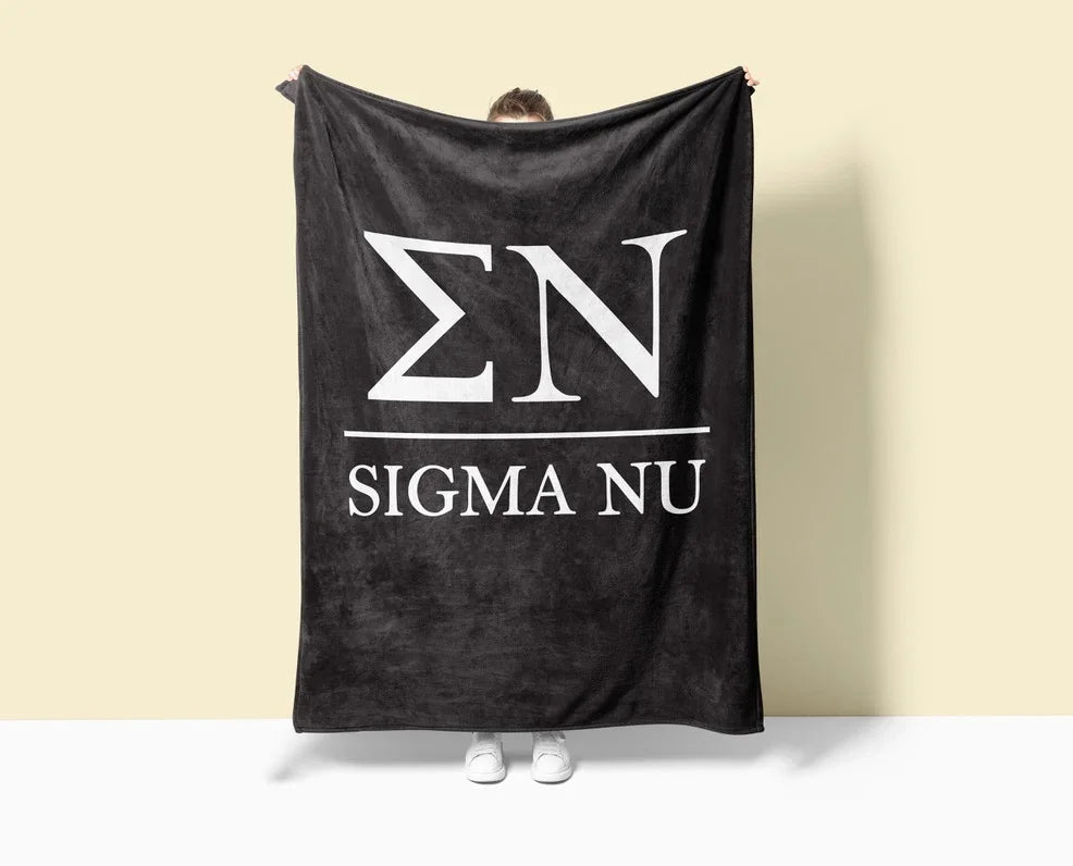 Sig Nu XL 60x80 Blanket - Greek Letters | Official Fraternity Merch