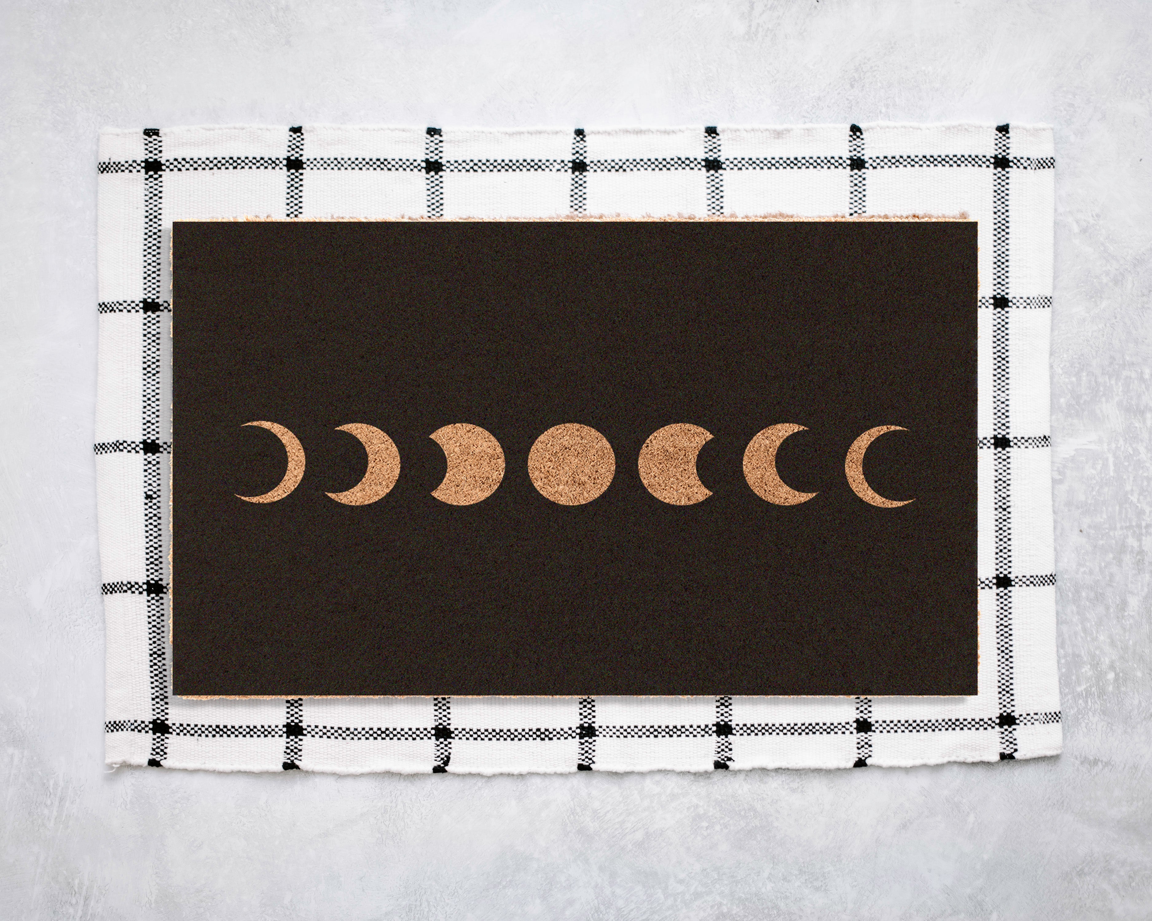 Moon Phase Knockout Coir Doormat Door Mats