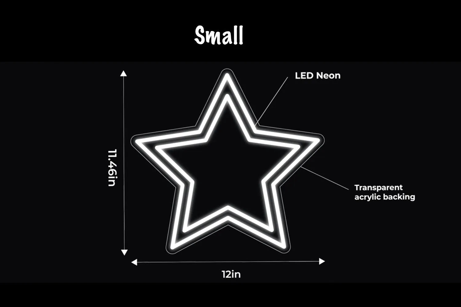 Star LED Neon Sign w/ Dimmer Neon Signs