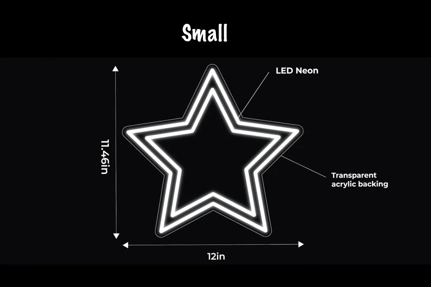 Star LED Neon Sign w/ Dimmer Neon Signs