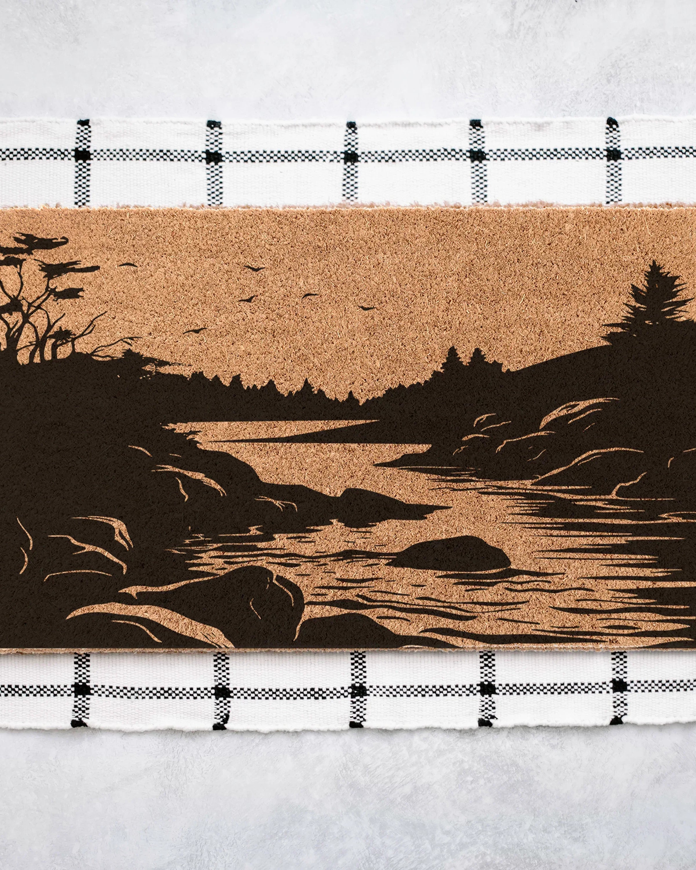 Stream Landscape Coir Doormat Door Mats