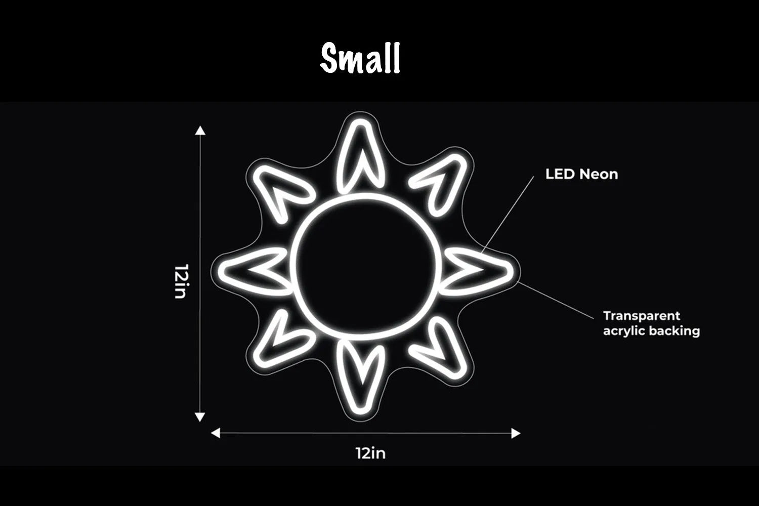 Sun LED Neon Sign w/ Dimmer Neon Signs