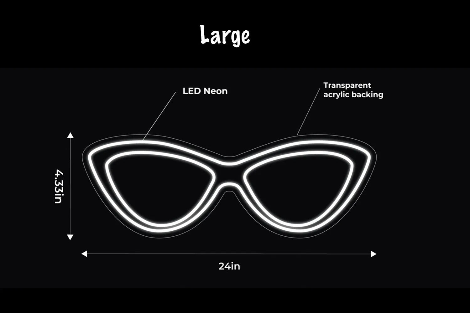 Sunglasses LED Neon Sign w/ Dimmer Neon Signs