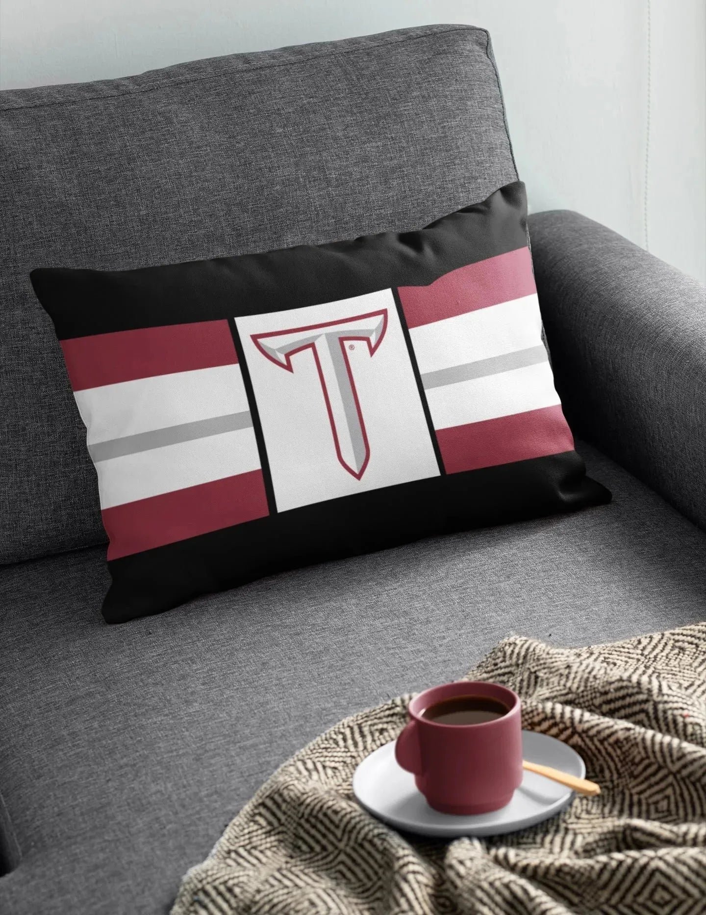 Troy University Lumbar Pillow Cover - Traditional "T" Pillow Covers