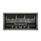 University of Tampa Plant Hall Wood Sign (Black) - 12"x24" Weathered Gray Wall Art & Signs