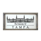 University of Tampa Plant Hall Wood Sign- 12"x24" Weathered Gray Wall Art & Signs
