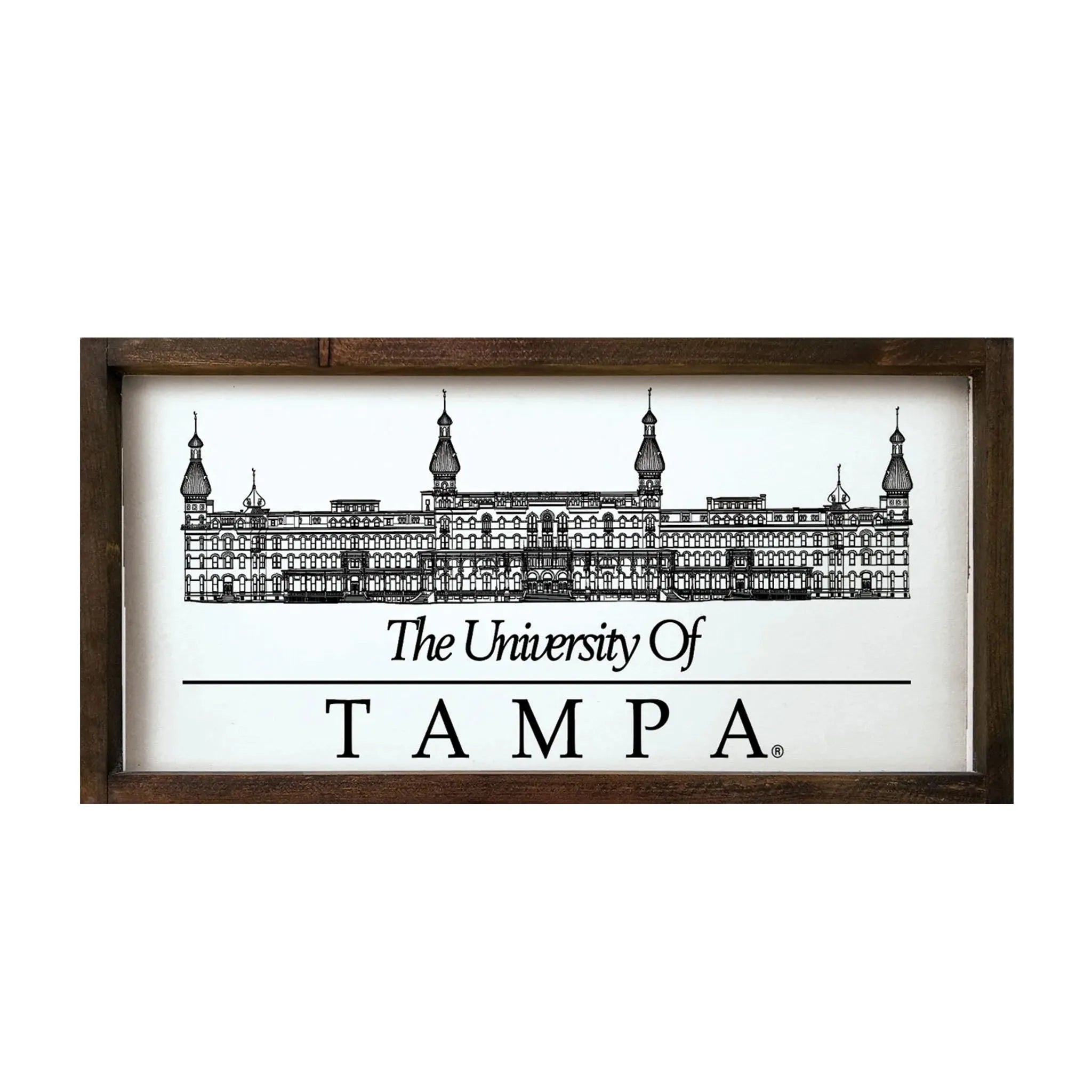 University of Tampa Plant Hall Wood Sign- 12"x24" Wall Art & Signs