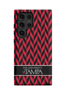 University of Tampa Samsung Galaxy 24, 23 Mobile Phone Case - Zig Zag Matte Mobile Phone Cases