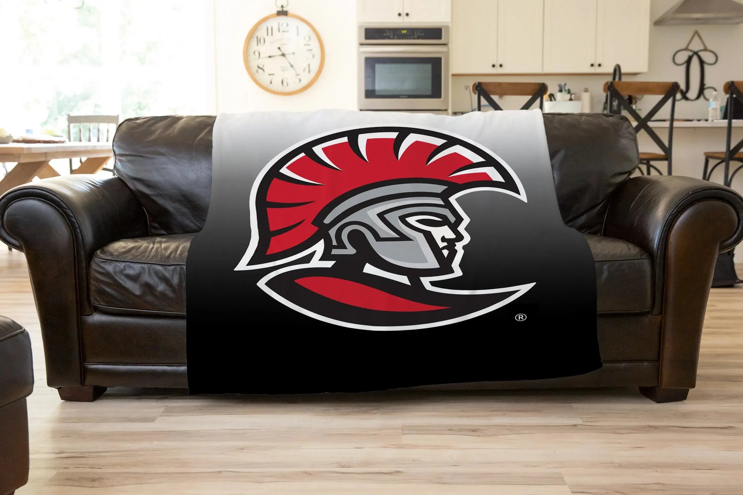 University of Tampa XL 60x80 Sherpa Throw Blanket - Black Gradient Throw Blankets