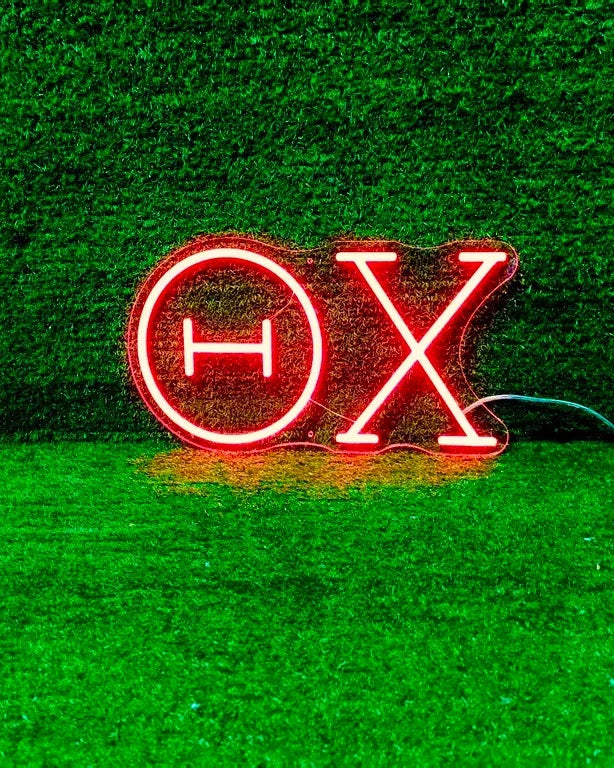 Theta Chi Greek Letters LED Neon Sign w/ Dimmer | Fraternity Wall Sign