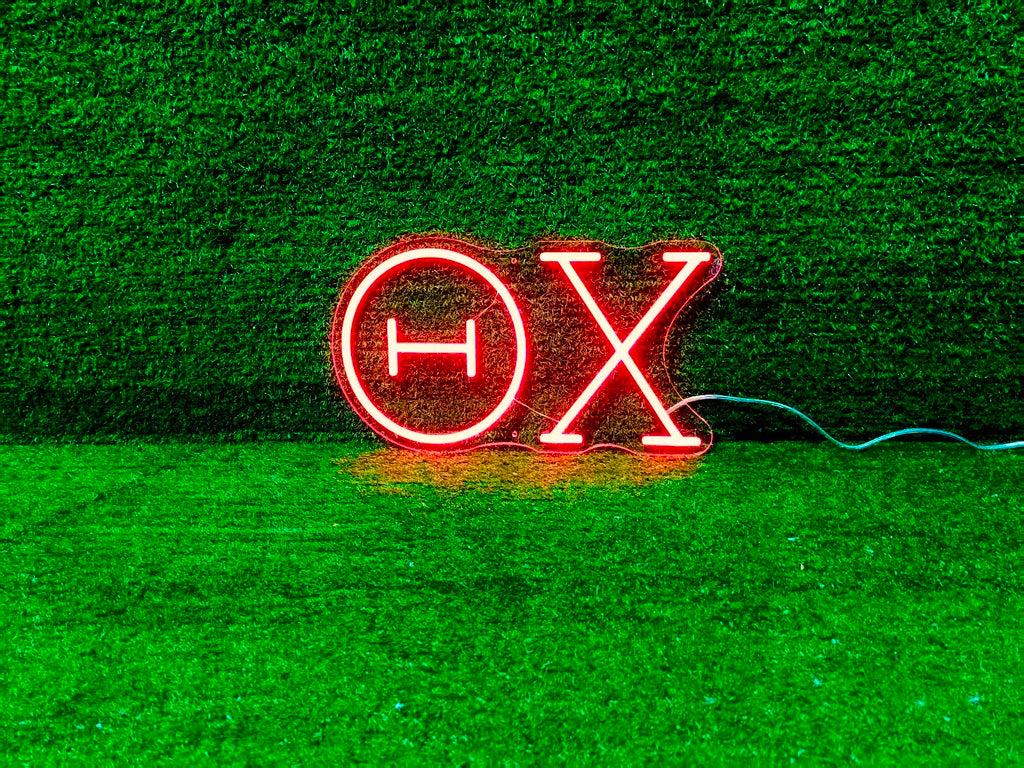 Theta Chi Greek Letters LED Neon Sign w/ Dimmer | Fraternity Wall Sign