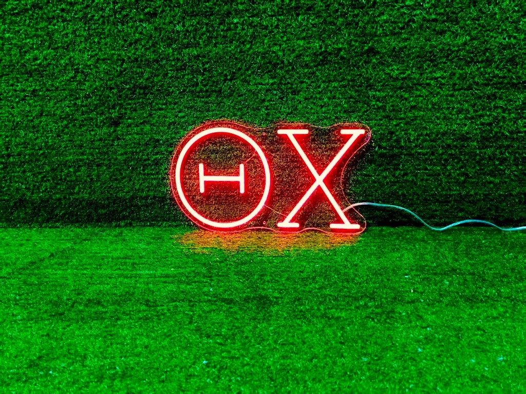 Theta Chi Greek Letters LED Neon Sign w/ Dimmer | Fraternity Wall Sign
