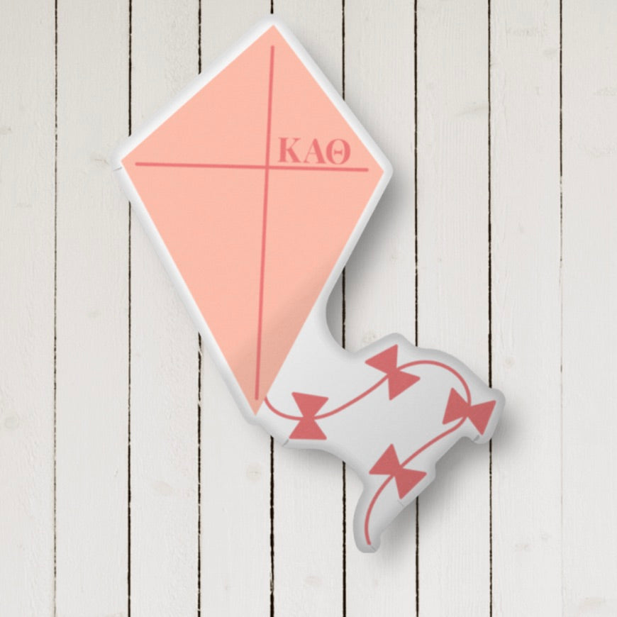 Theta Kite Custom-Shape Throw Pillow Pink