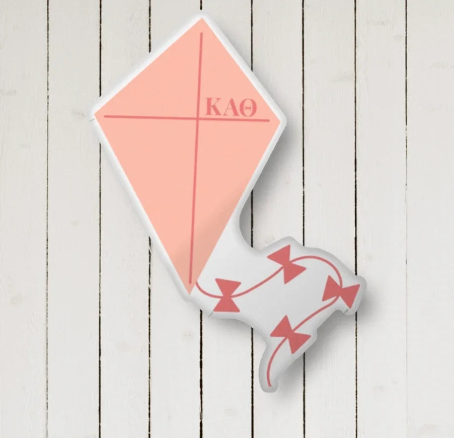 Theta Kite Custom-Shape Throw Pillow Pink
