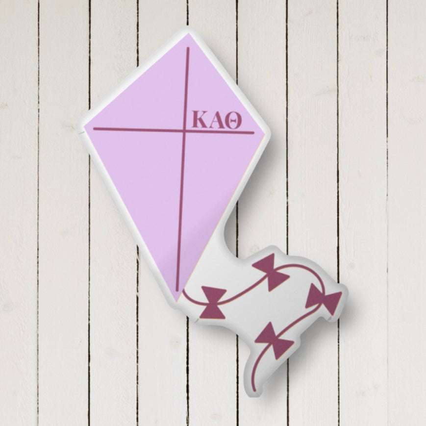 Theta Kite Custom-Shape Throw Pillow Purple