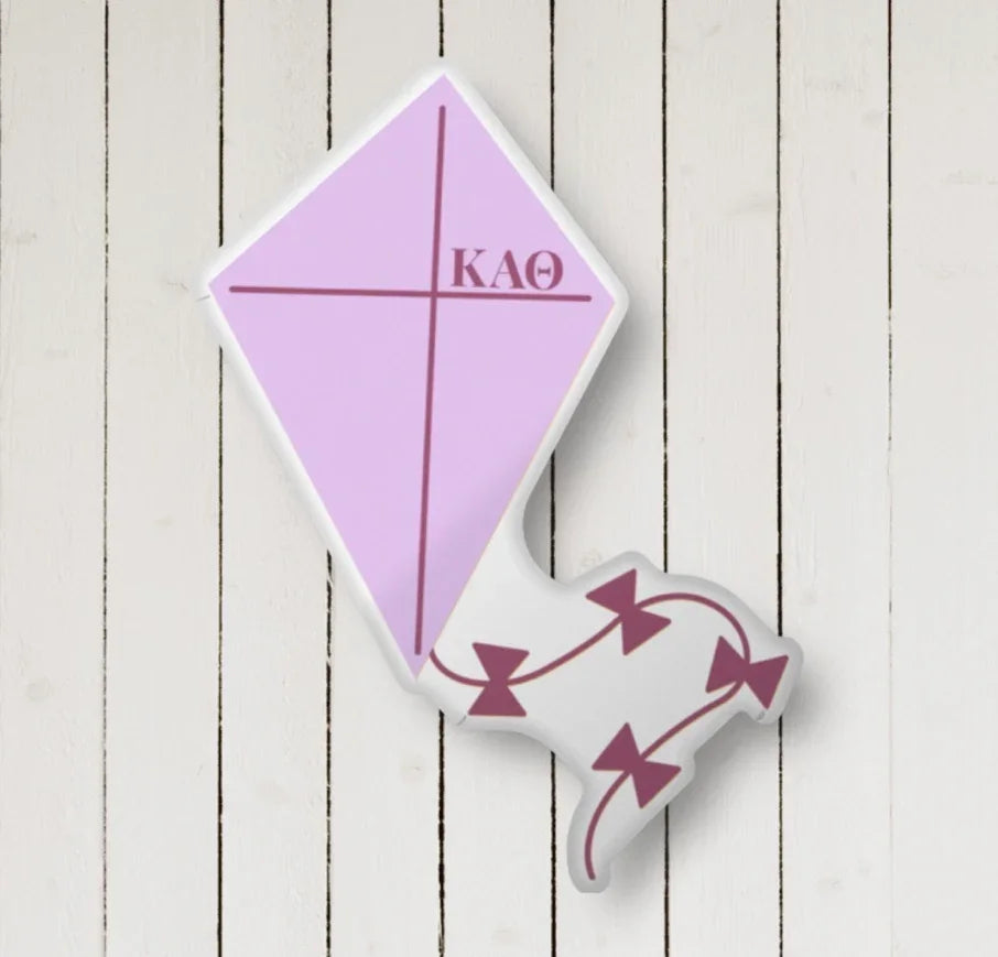 Theta Kite Custom-Shape Throw Pillow Purple
