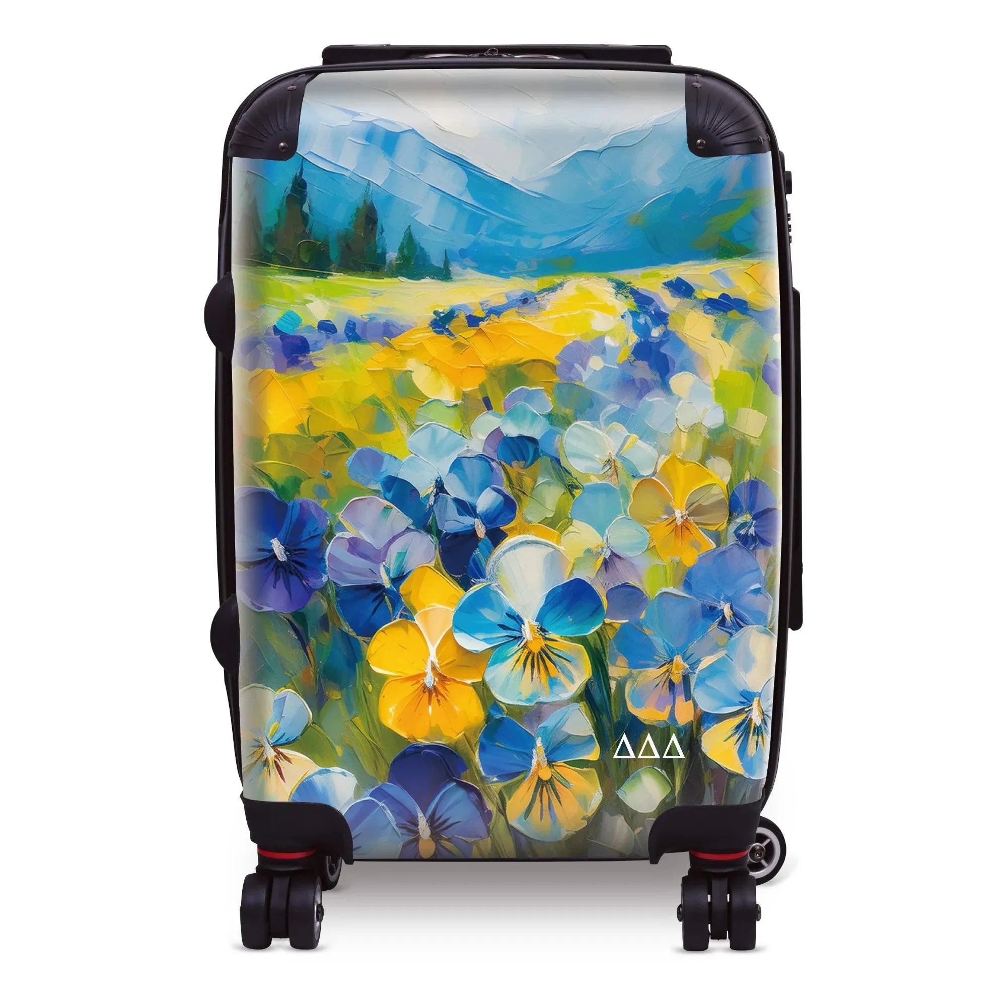 Tri Delta Carry-on Suitcase - Bold Pansies Suitcases