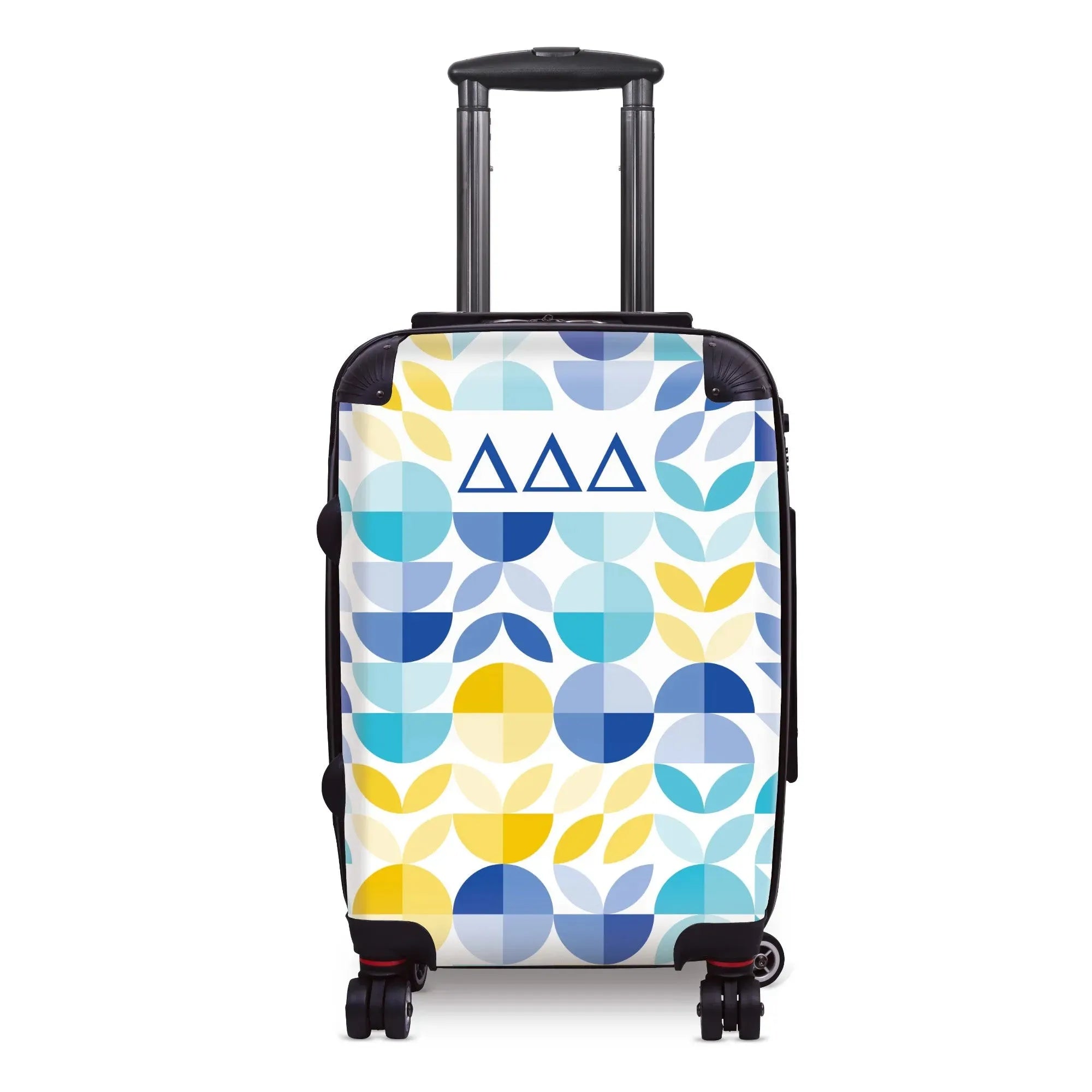Tri Delta Carry-on Suitcase - Geo Petals White Suitcases