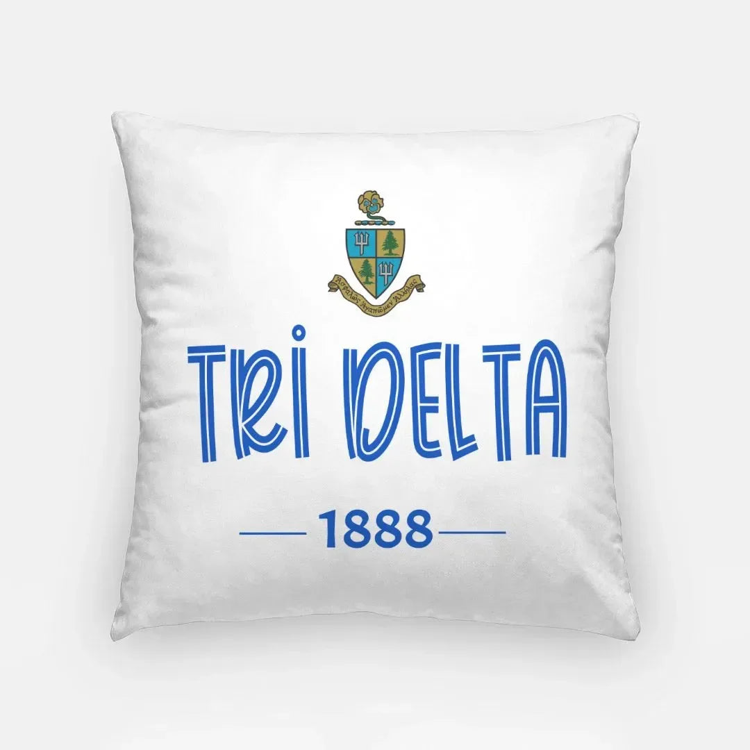 Tri Delta 1888 18" Throw Pillow Cover Pillow Covers