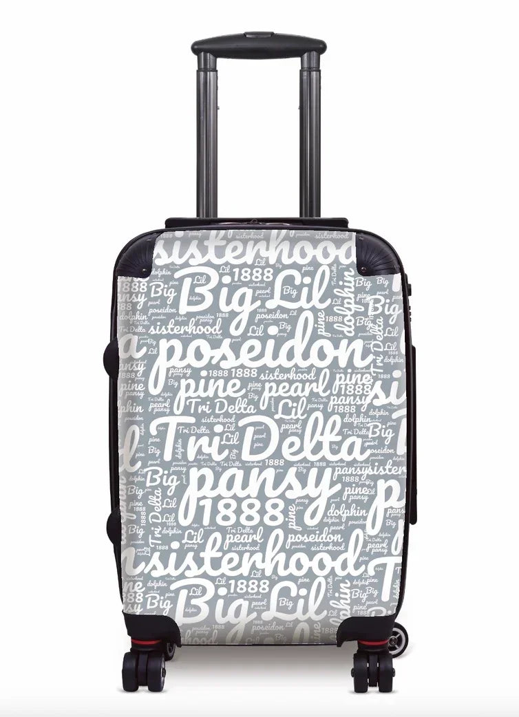 Tri Delta Carry-on Suitcase Expression Art Silver