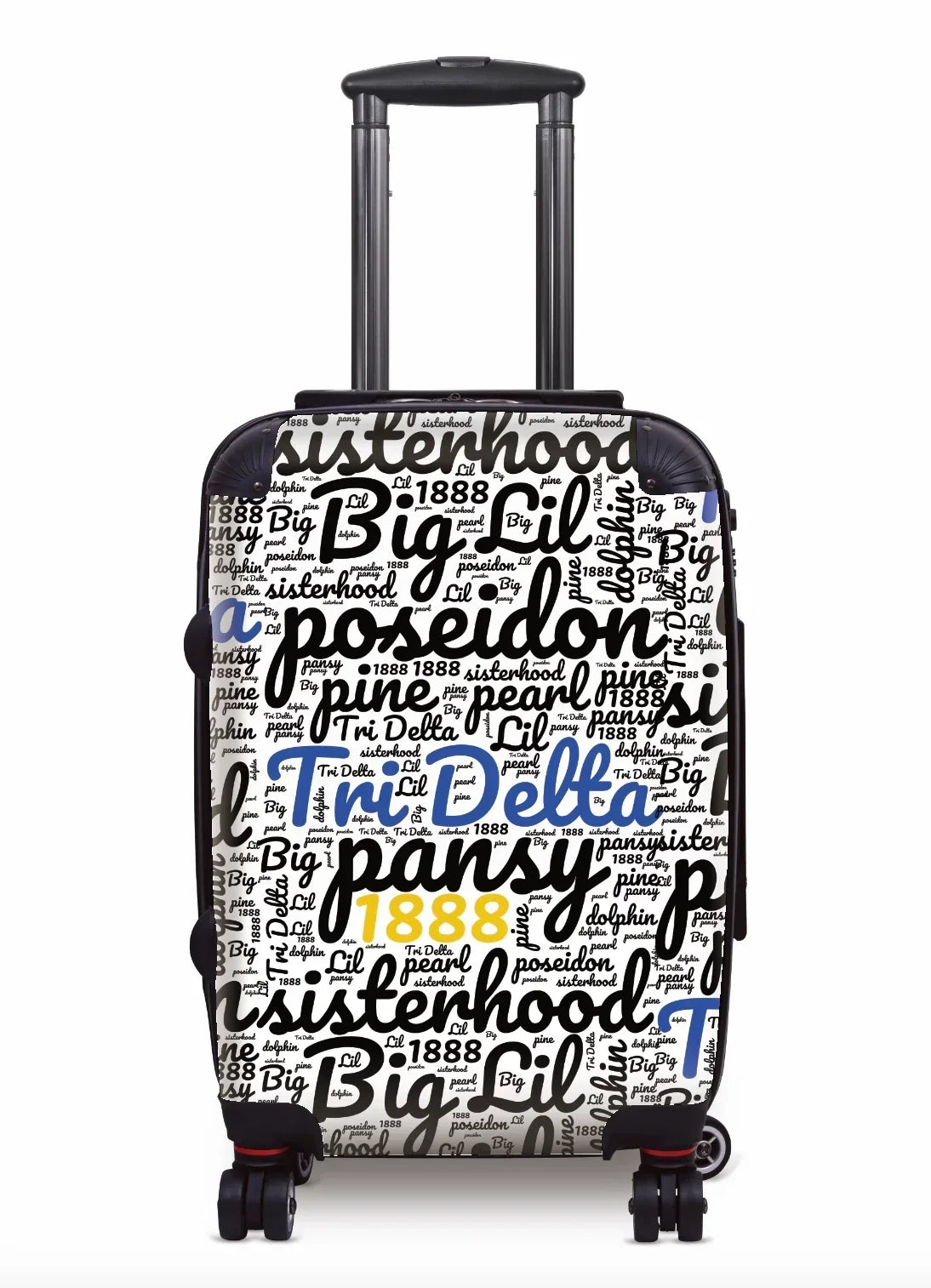 Tri Delta Carry-on Suitcase - Expression Art White Suitcases