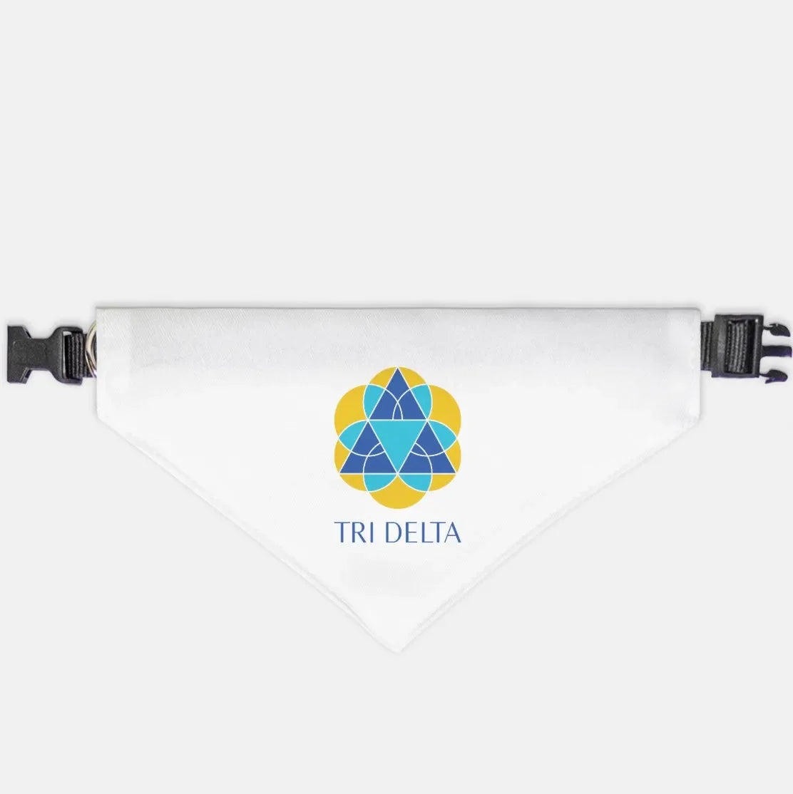 Tri Delta Pet Bandana White Pet Bandanas