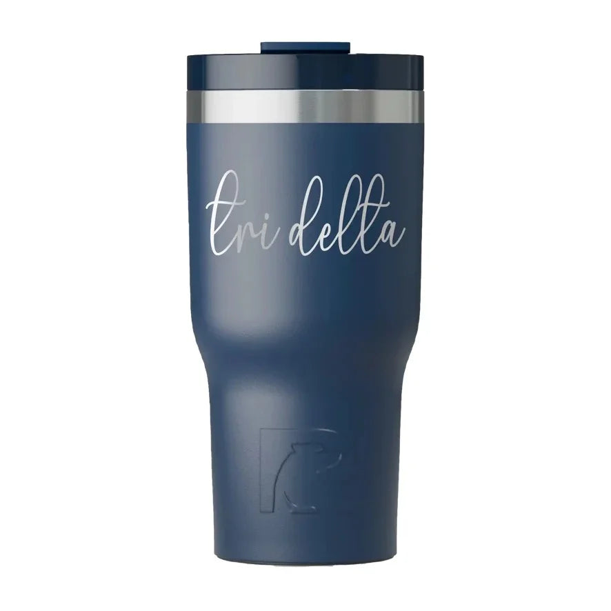 Tri Delta RTIC 20 oz Essential Ceramic Lined Tumbler - Script