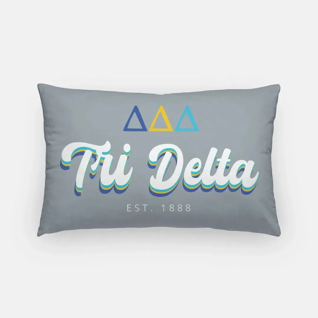 Tri Delta Retro Lumbar Pillow